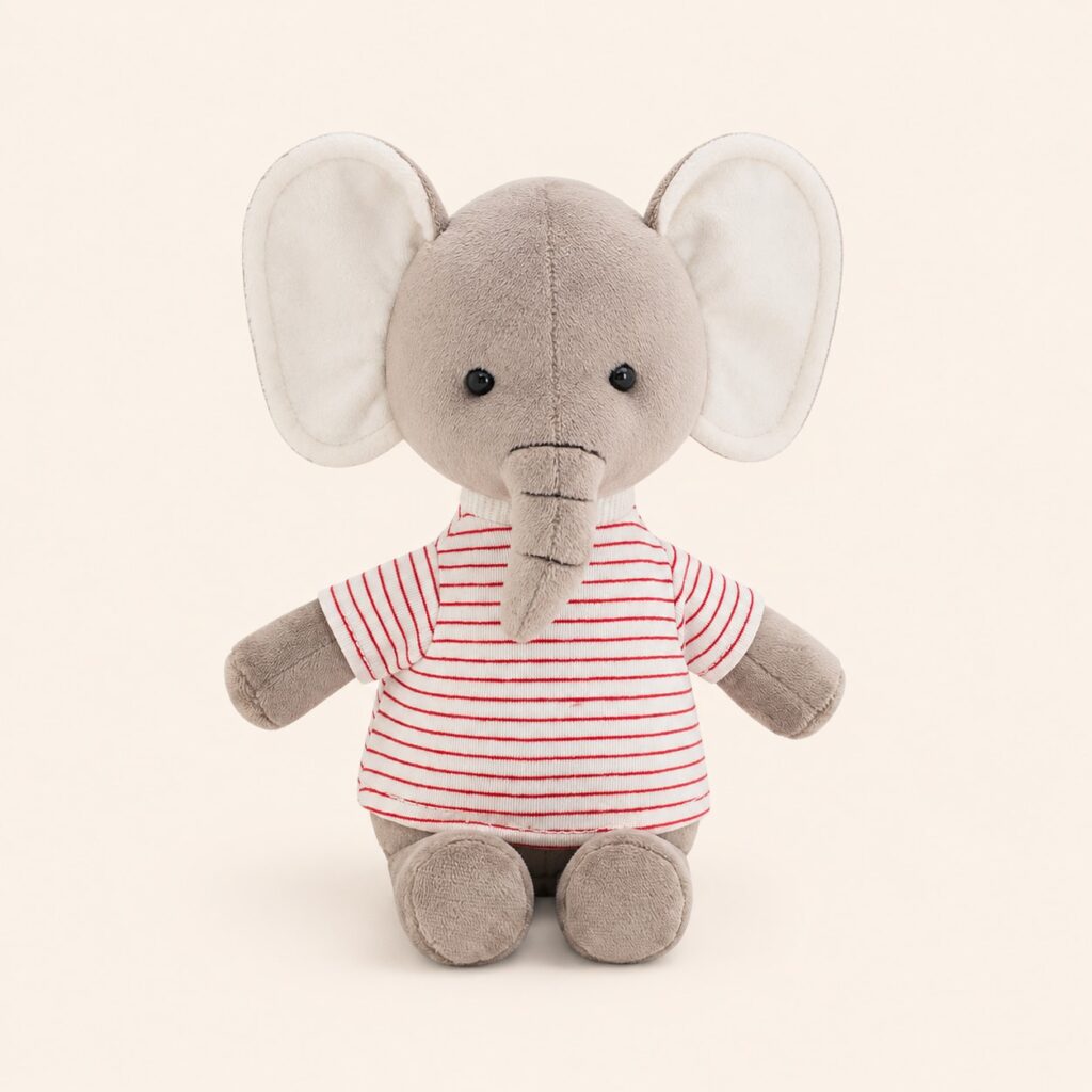 Knuffel Bruno de Olifant met naam - gepersonaliseerd met naam