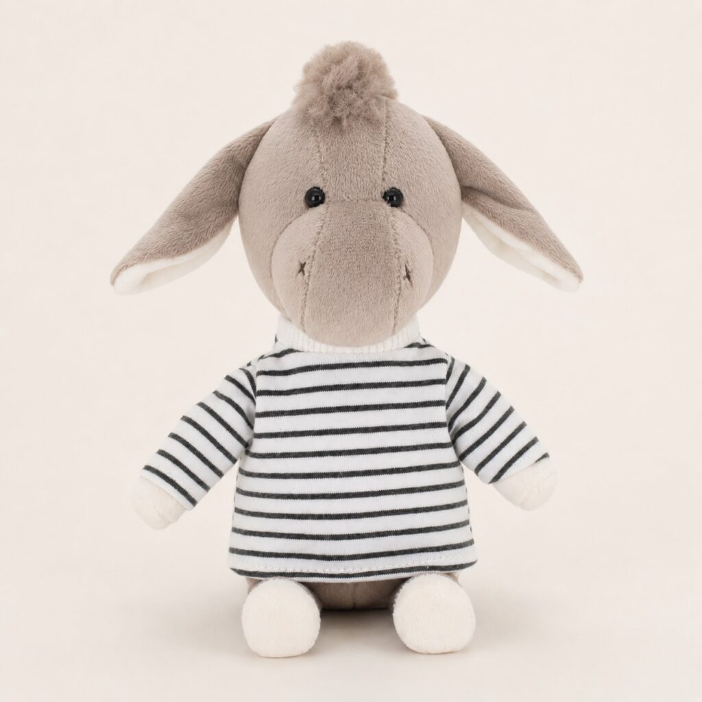 Knuffel Frankie de Ezel met naam - gepersonaliseerd met naam